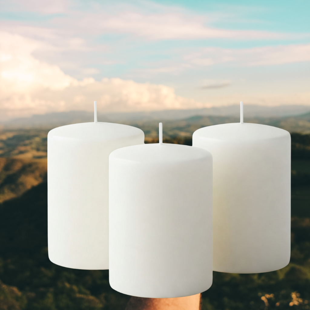 Jasmine Pillar Scented Aroma Candle - Image 4