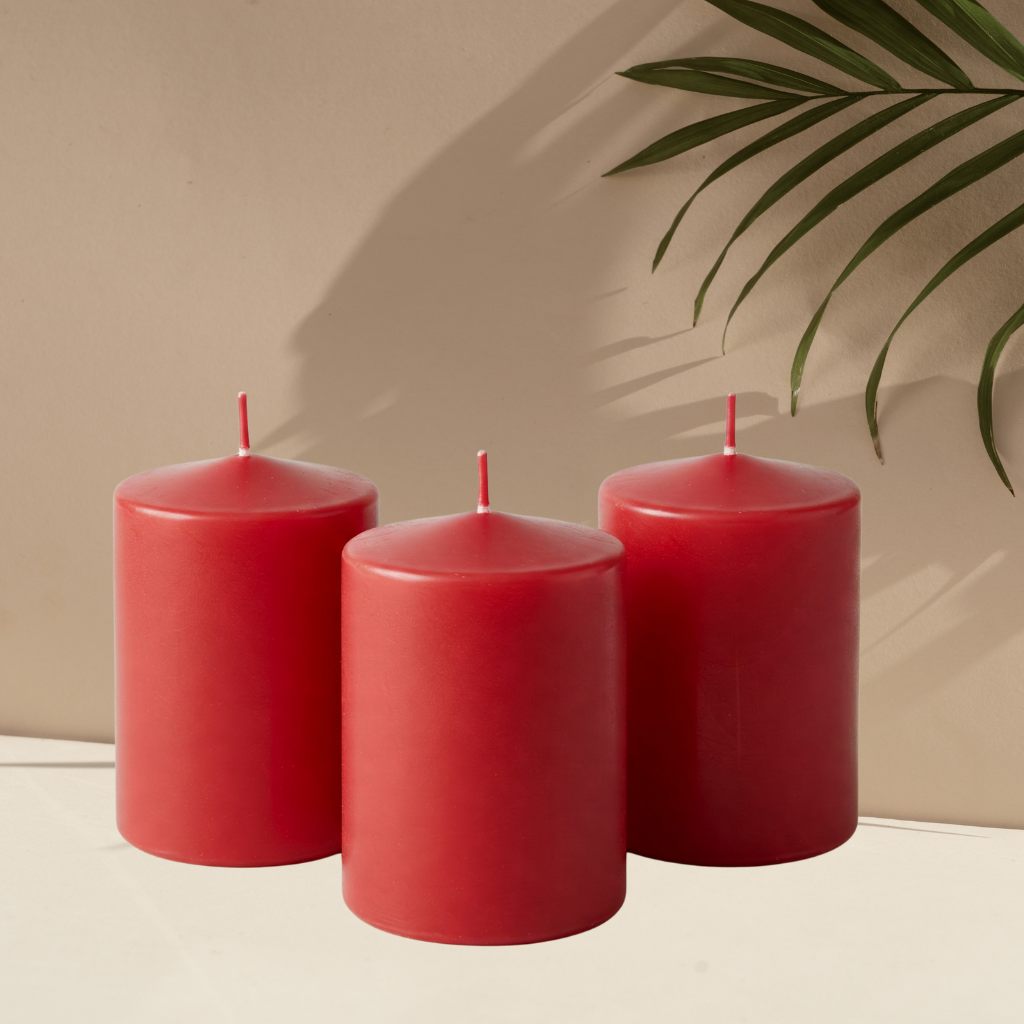 Rose Pillar Scented Candle - Image 2