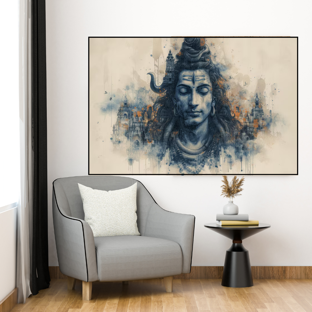 Shiva's Silence – Lord Shiva Canvas Wall Art