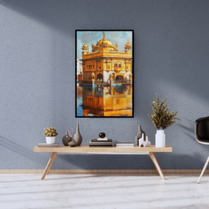 Golden Temple Amritsar Vertical Reflection - Sri Harmandir Sahib Canvas Art