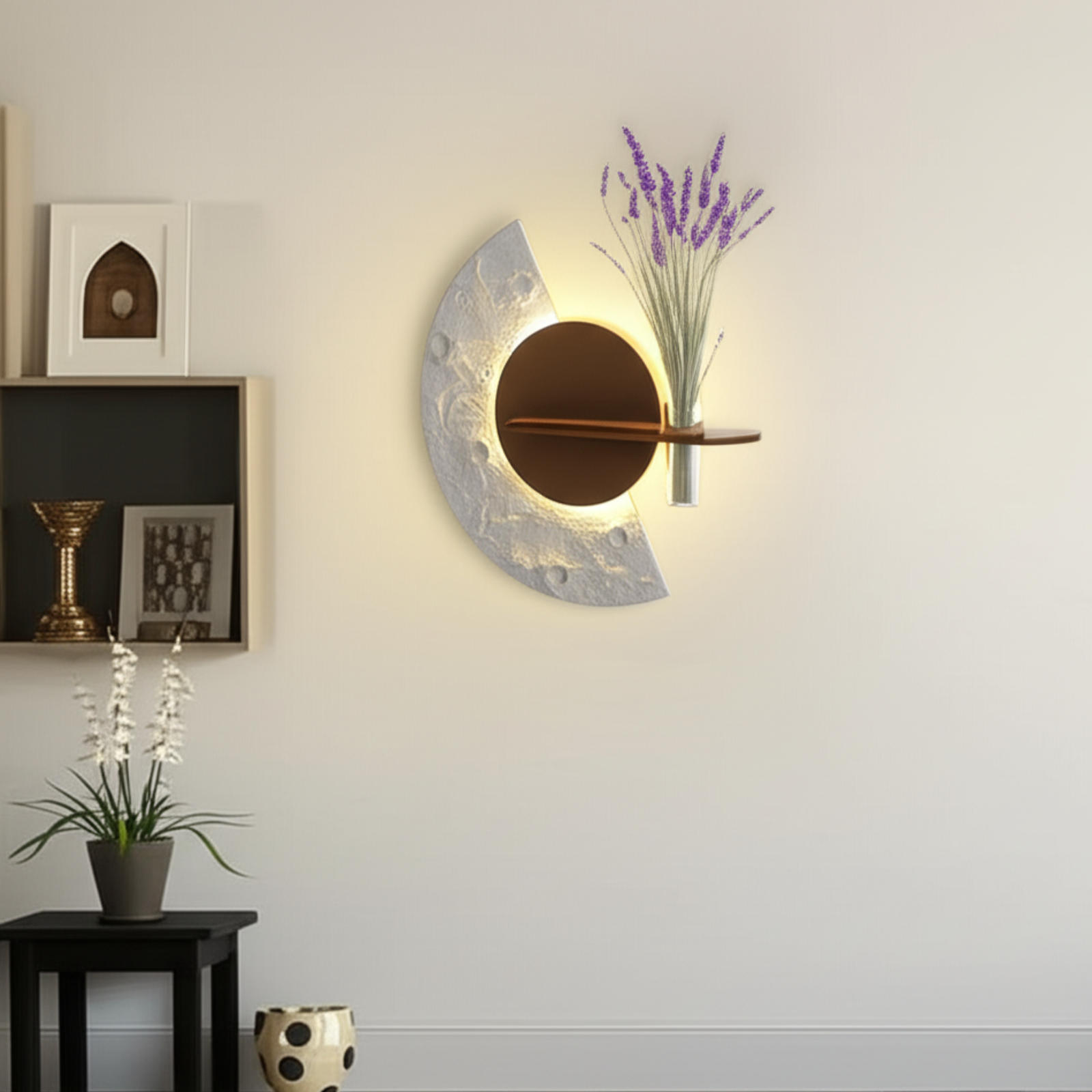 Lunar Bloom - Celestial Wall Sconce by Art O Hub - Image 2