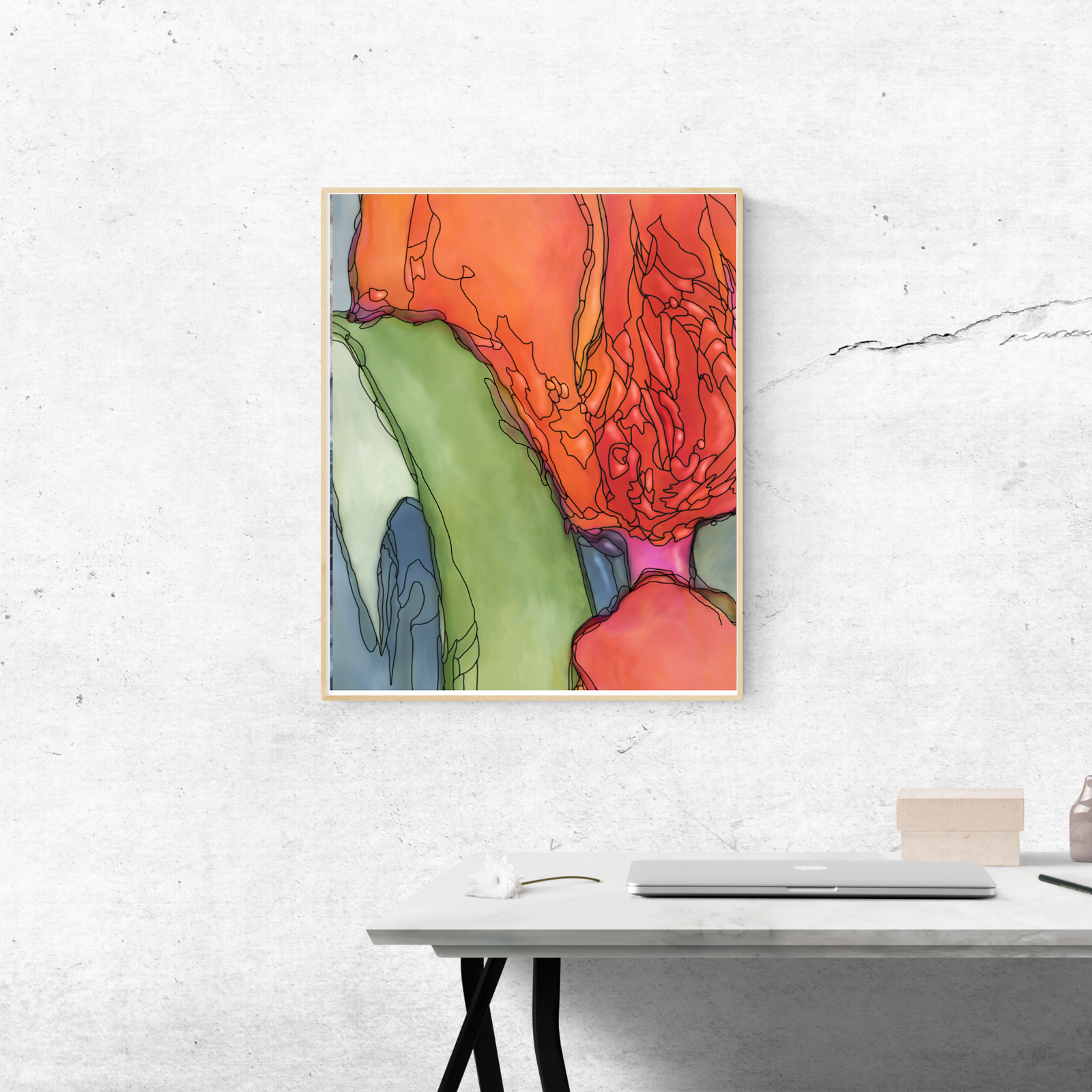 Petal Unbound Canvas Painting - Image 2