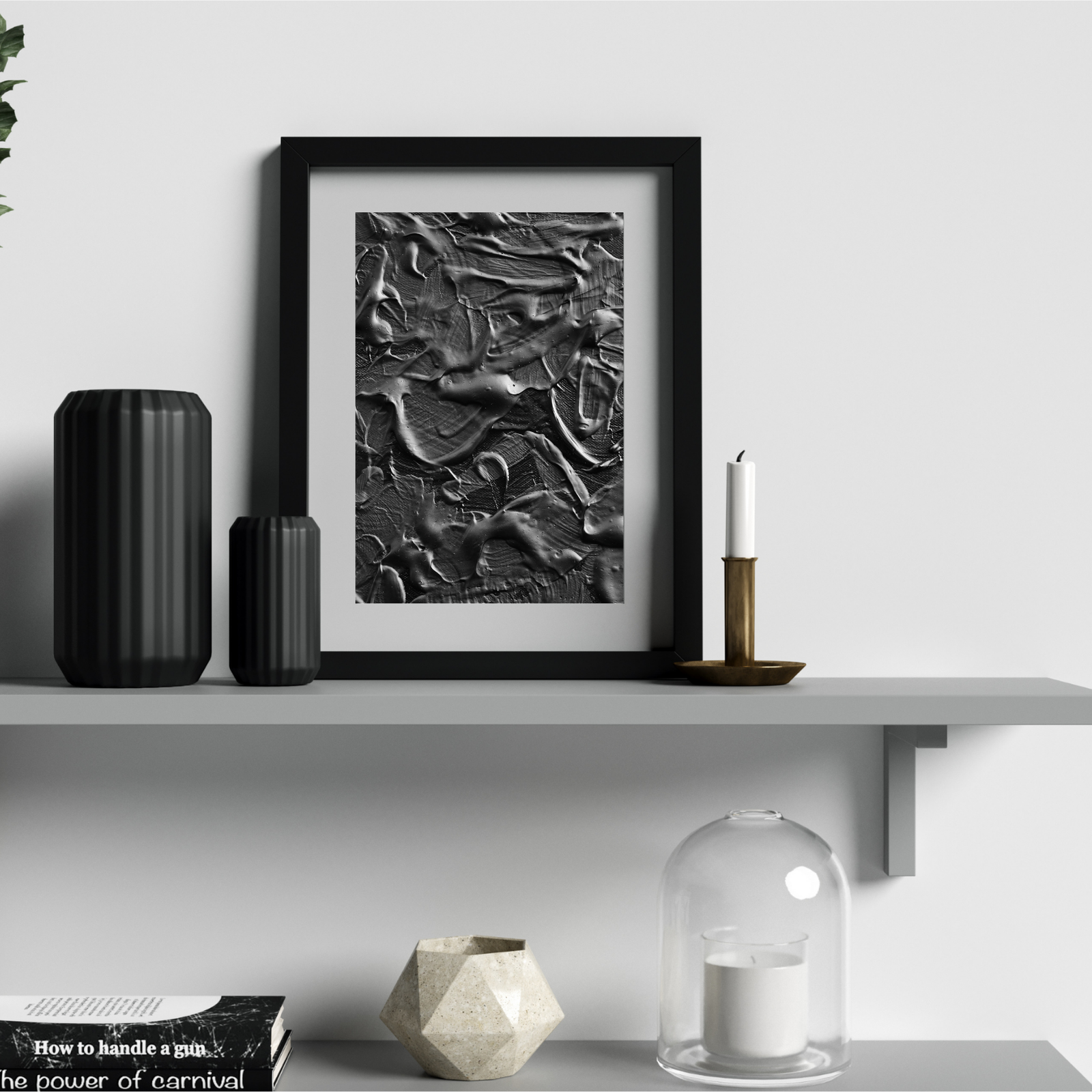 Onyx Currents Canvas Painting