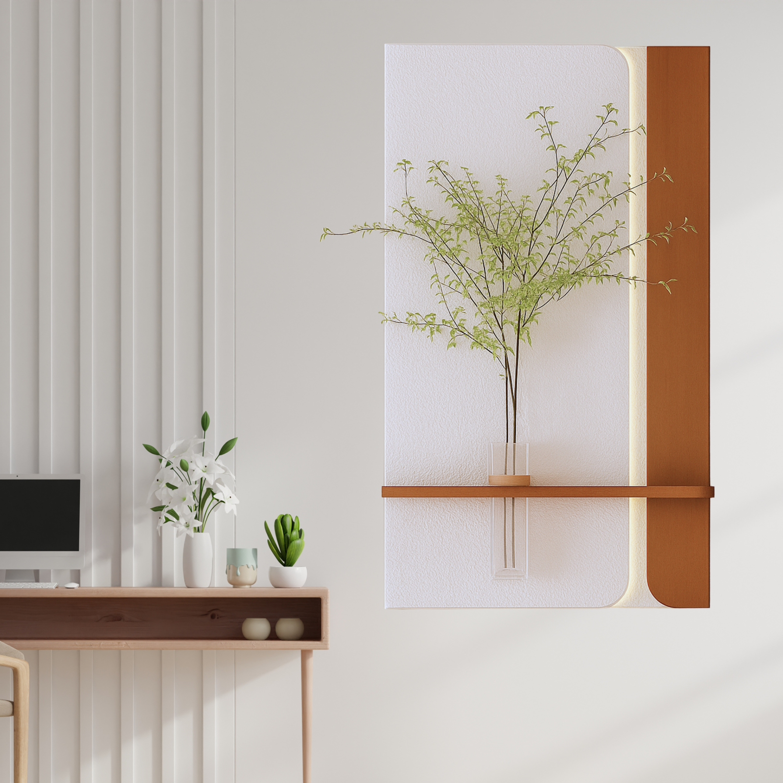 The Serene Glow - Botanical Wall Accent by Art O Hub - Image 2