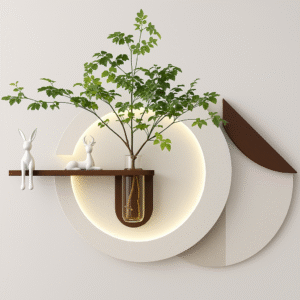 The Serenity Orbit - Layered Botanical Sconce by Art O Hub