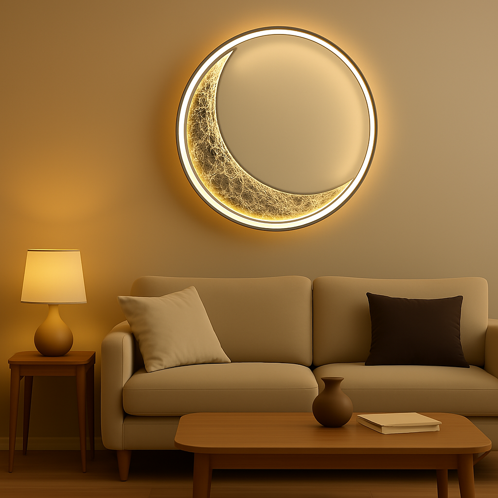 The Lunar Embrace - Textured Orb Sconce by Art O Hub - Image 2