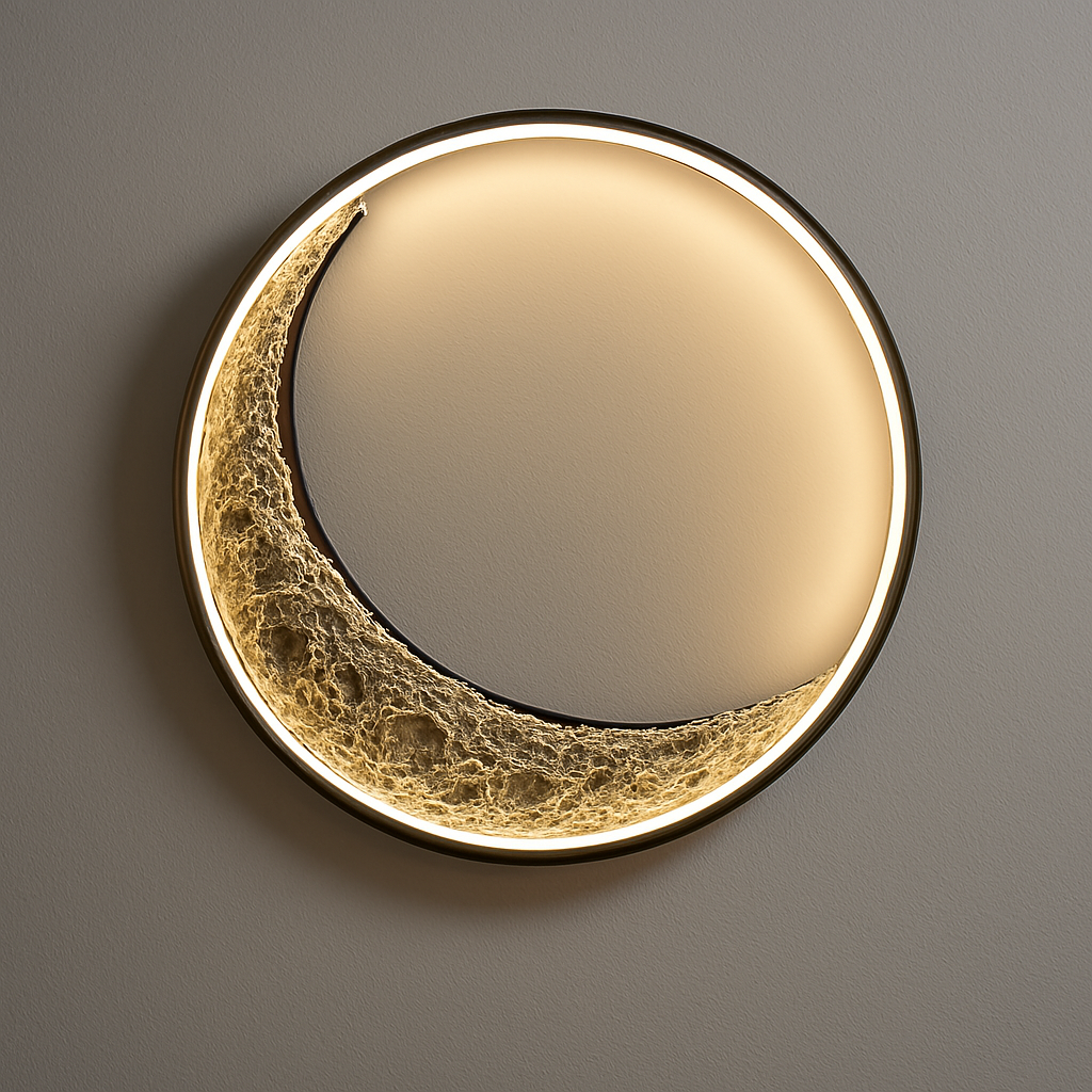 The Lunar Embrace - Textured Orb Sconce by Art O Hub